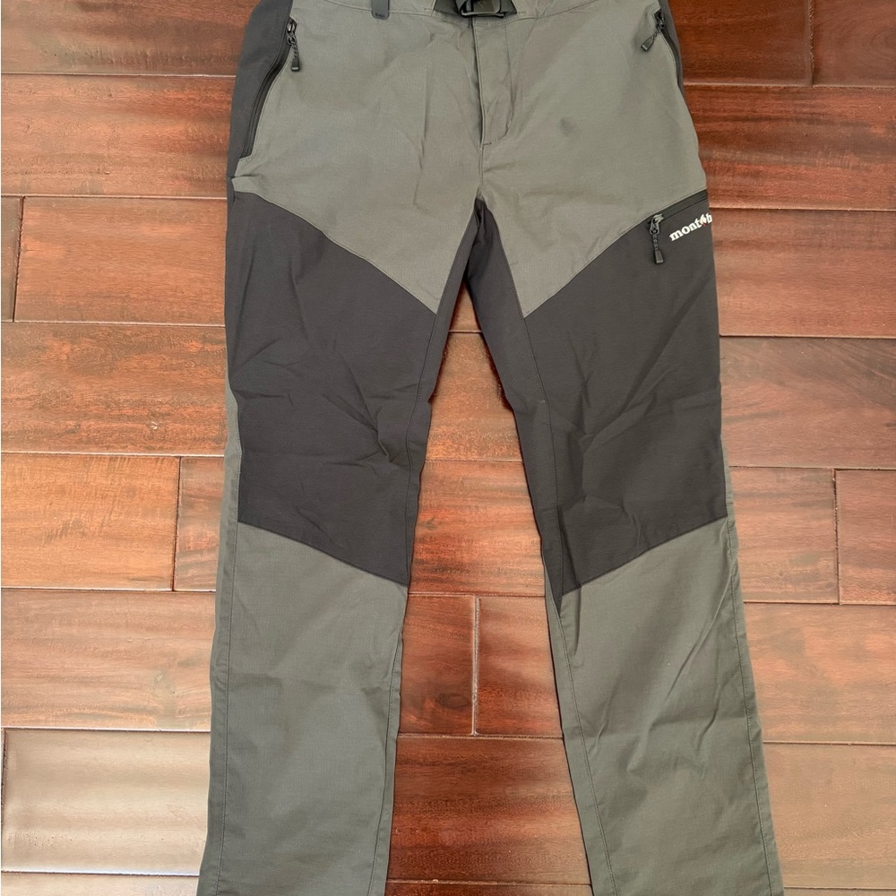 Black and Gray Cargo Pants from Mont Bell